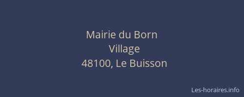Mairie du Born