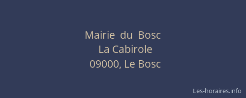 Mairie  du  Bosc