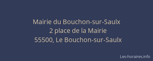 Mairie du Bouchon-sur-Saulx