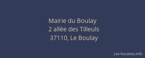 Mairie du Boulay