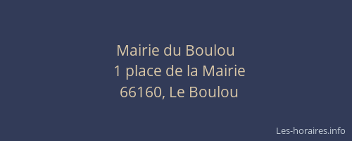 Mairie du Boulou