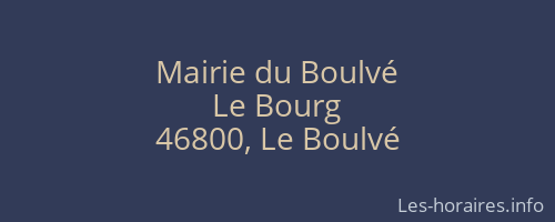 Mairie du Boulvé