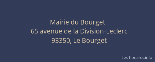 Mairie du Bourget