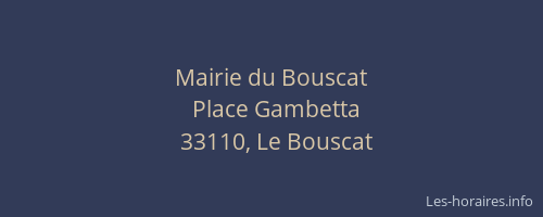 Mairie du Bouscat