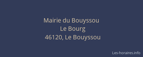 Mairie du Bouyssou