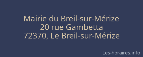 Mairie du Breil-sur-Mérize