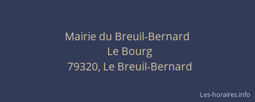 Mairie du Breuil-Bernard
