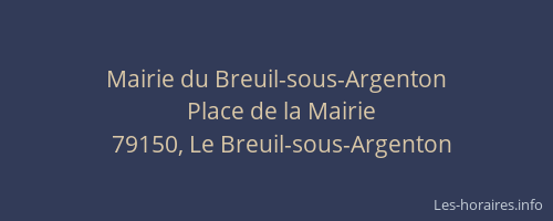 Mairie du Breuil-sous-Argenton