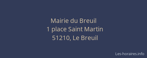 Mairie du Breuil