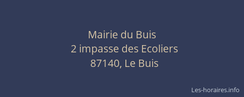 Mairie du Buis