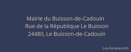 Mairie du Buisson-de-Cadouin