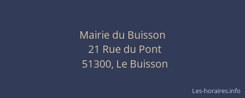 Mairie du Buisson