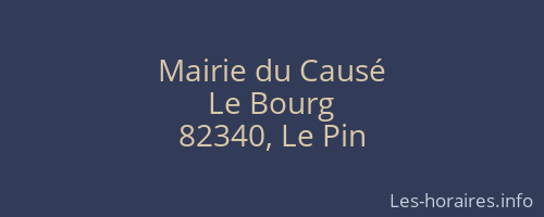 Mairie du Causé