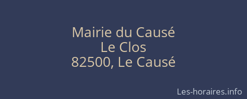 Mairie du Causé