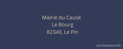 Mairie du Caus&eacute;