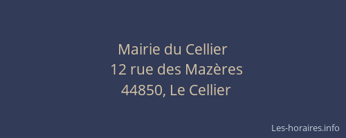 Mairie du Cellier