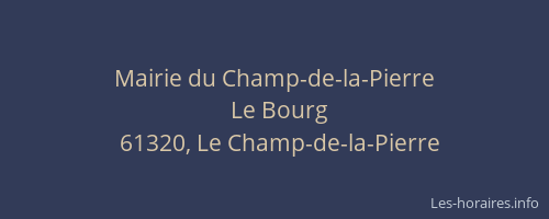 Mairie du Champ-de-la-Pierre