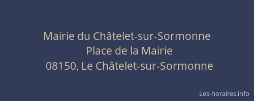 Mairie du Châtelet-sur-Sormonne