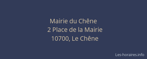 Mairie du Chêne