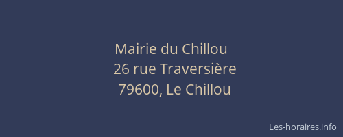 Mairie du Chillou