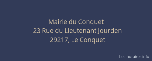 Mairie du Conquet