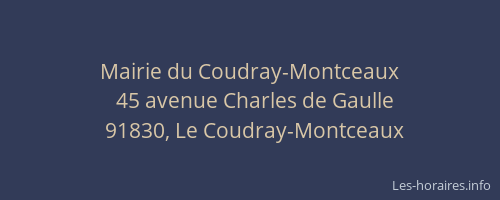 Mairie du Coudray-Montceaux