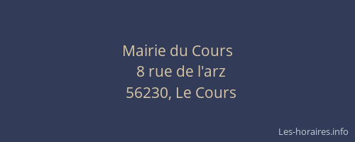 Mairie du Cours