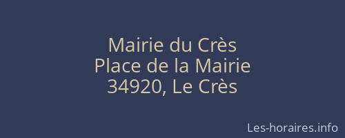 Mairie du Crès
