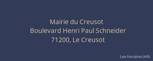 Mairie du Creusot