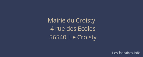 Mairie du Croisty