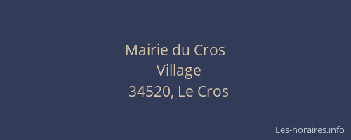 Mairie du Cros