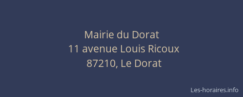 Mairie du Dorat