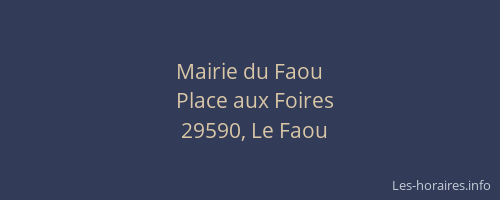 Mairie du Faou