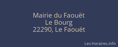 Mairie du Faouët
