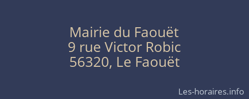 Mairie du Faouët