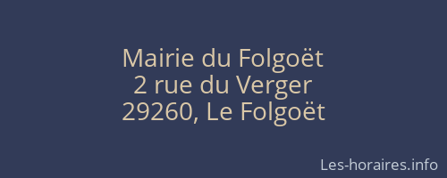 Mairie du Folgoët