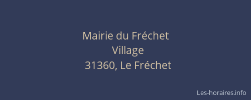 Mairie du Fréchet