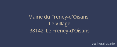 Mairie du Freney-d'Oisans