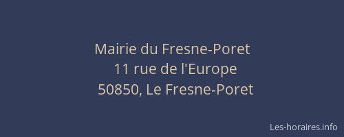 Mairie du Fresne-Poret