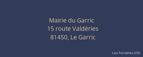 Mairie du Garric