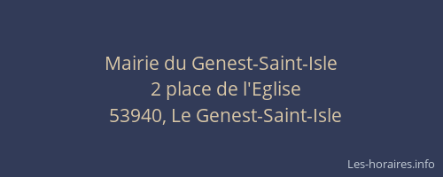 Mairie du Genest-Saint-Isle