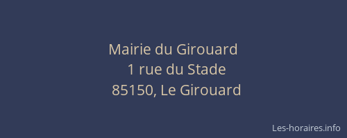 Mairie du Girouard