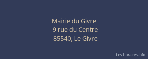Mairie du Givre