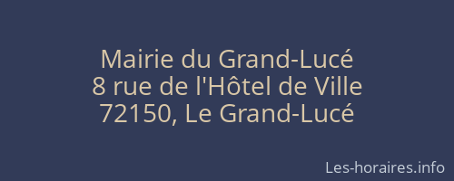 Mairie du Grand-Lucé