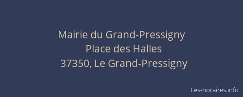 Mairie du Grand-Pressigny