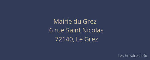 Mairie du Grez