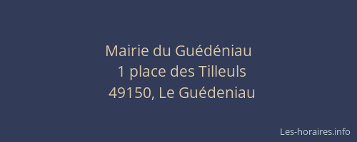 Mairie du Guédéniau