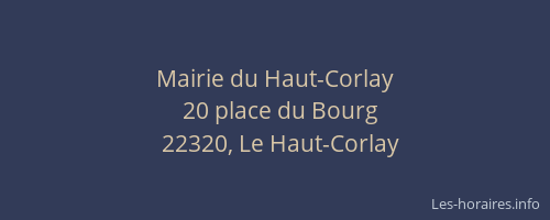 Mairie du Haut-Corlay