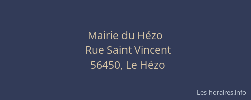Mairie du H&eacute;zo