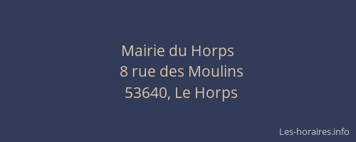 Mairie du Horps